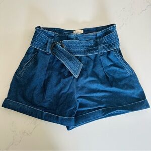 Sezane Blue Denim Shorts